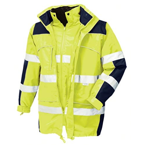 Texxor 4114 Warnschutz-Parka Toronto wasserdichte, winddichte Arbeitsjacke gelb L