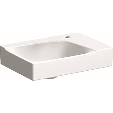 Keramag Xeno 2 Handwaschbecken mit Hahnloch rechts, ohne Überlauf, 40x28 cm Weiss mit KeraTect, 500529011