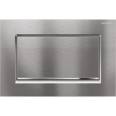 Geberit Sigma 30 Betätigungsplatte für Spül-Stopp-Spülung, verschraubbar, 1 Stück, chrom gebürstet, 115.893.KX.1