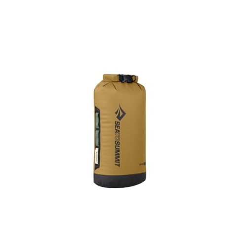 Sea to Summit - Big River Dry Bag S 8L - wasserdichte Tasche - Rollverschluss - Strapazierfähig - Haltegriffe, Befestigung & D-Ring - Paddelsport - 19.3 x 16.5 x 37.4cm - Gold Brown - 160g