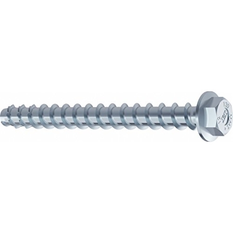 HECO Multi-Monti plus Schraubanker 7,5x80 mm mit Sechskantkopf und Scheibe verzinkt/ 1 Packung = 50 Stück