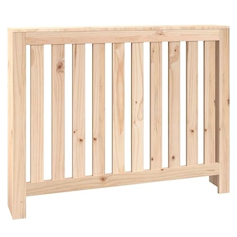 vidaXL Heizkörperverkleidung Lamellen-Design Heizungsabdeckung Heizungsverkleidung Heizung Abdeckung Heizkörper 108,5x19x84cm Massivholz Kiefer