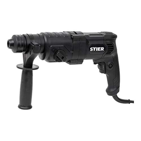 STIER Bohrhammer SHB-T-4900, Hammerbohrer, 800 W, 3,3 J, 0-4900 Schläge/Min, SDS-Plus Aufnahme, 37,0 cm - 9,1 cm - 21,7 cm