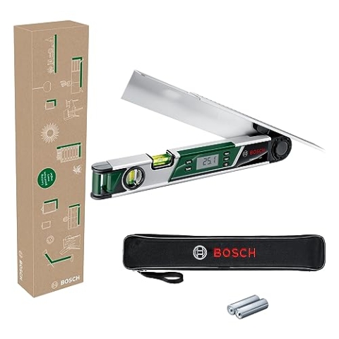 Bosch Home and Garden Bosch Winkelmesser UniversalAngle (Winkel bis 220° präzise messen und übertragen, mit integrierter Berechnungsfunktion für Gehrungswinkel, im E-Commerce Karton)