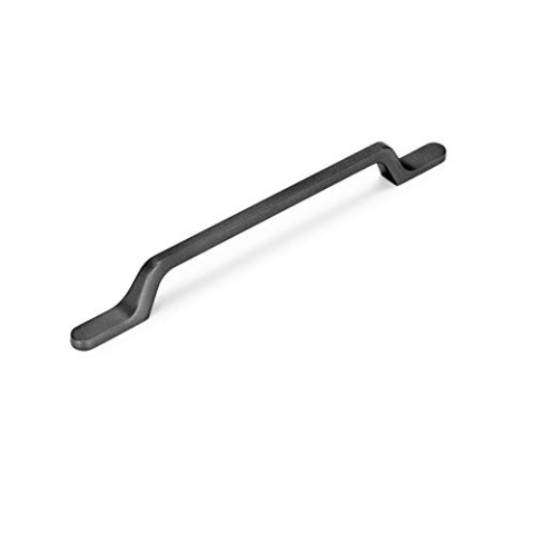 Emuca - Möbelgriff, Griffe für Möbelstück, knöpfe für schubladen, Achsabstände 160mm, L 225mm, Aluminium, Dunkelgrau, 25 Stück