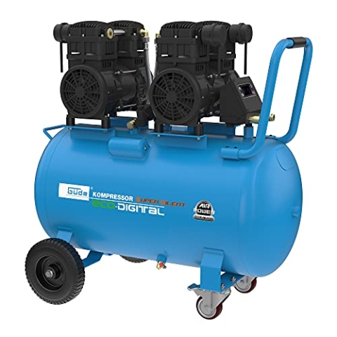 Güde Kompressor Airpower 375/8/100 ED-SILENT (2 Motoren, flüsterleise 61 dB(A), öl- und wartungsfrei, 8 bar, 2200 W, 100 l Kessel, eff. Liefermenge 360l/min, Sicherheitsventil, Wasserablassschraube)