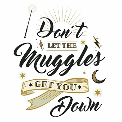 RoomMates RMK3608GM Wandaufkleber, Motiv: Harry Potter Muggles Zitat