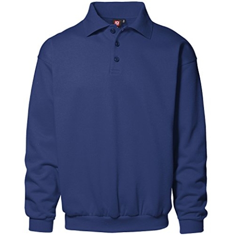 Pionier 41303-M Klassisches Polo-Sweatshirt "601", Königsblau, M