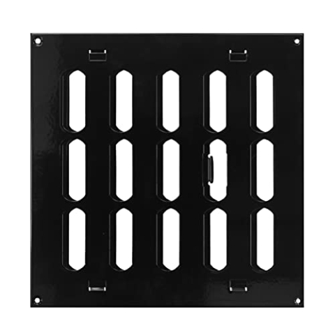 200x200mm Schiebegitter aus Stahlblech - Schwarz Lüftungsgitter Abluftgitter, aus EUROPLAST