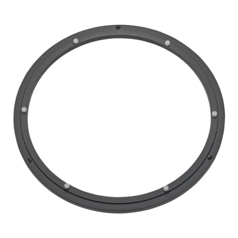 Aluminium Drehkranz schwarz Ø 448 mm belastbar bis 350 kg, Drehring robust, kugelgelagert, rostfrei Drehteller für Drehtisch, Ausstellungen und Maschinenbau