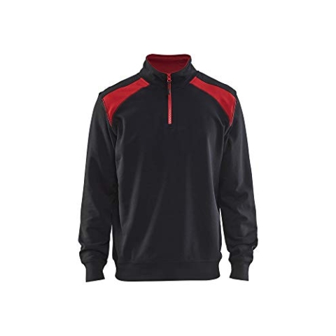 Blakläder Sweater mit 1/2-Reißverschluss Größe, 1 Stück, L, schwarz/rot, 335311589956L