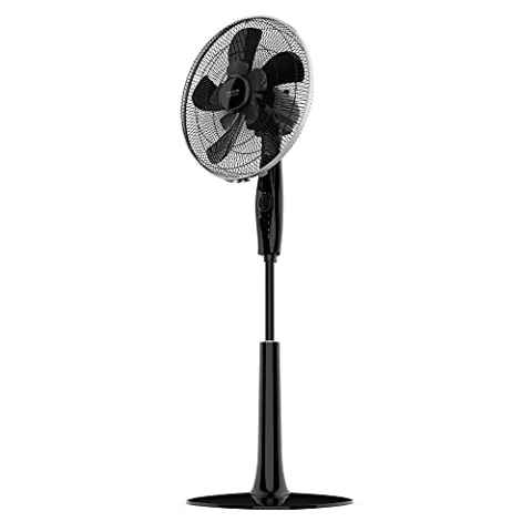 Cecotec Standventilator EnergySilence 1020 Extreme Flow. 16" mit 60 W und 3 Geschwindigkeiten, Timer, Oszillierend, leise, höhenverstellbar, 10 Flügel und maximale Sicherheit