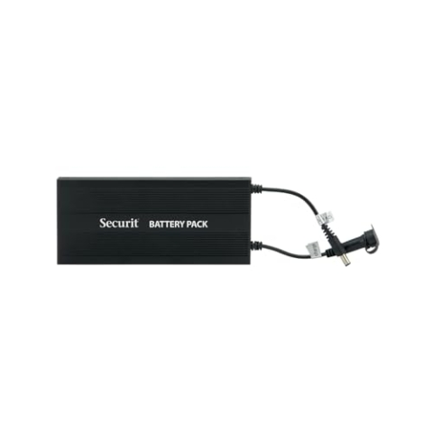 SECURIT - Akku für Informationsdisplay mit LED-Beleuchtung - Wasserdicht - Betriebsdauer 6 bis 36 Stunden - Für Restaurants, Cafés, Bars - Schwarz