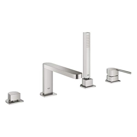 GROHE Plus | Badarmatur - Einhand- Wannenkombination,mit Temperaturbegrenzer|Auslauf-Aufnahme vormontiert | supersteel | 29307DC3