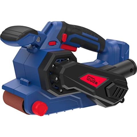 Güde Akku Bandschleifer BSR 18-0 (18 V, 76x115 mm Schleiffläche, 2-5,8 m/s Bandgeschwindigkeit, Band-Schnellwechselsystem, stufenlose Bandgeschwindigkeitwahl, Staubabsaugung, ohne Akku und Ladegerät)