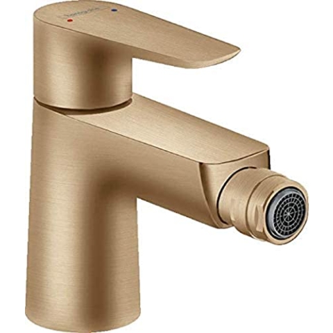 hansgrohe Talis E Einhebel-Bidetarmatur mit Zugstangen-Ablaufgarnitur, Brushed Bronze