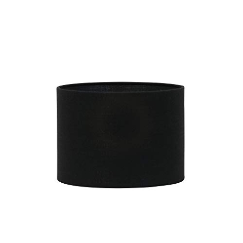 Lampenschirm Livigno von Light & Living - Ø35, Höhe 25cm, für E27-Fassung - Transluzentes Schwarz mit schwarze Innenverkleidung - Runder Lampenschirm für Tisch-, Stehlampen und Deckenlampen