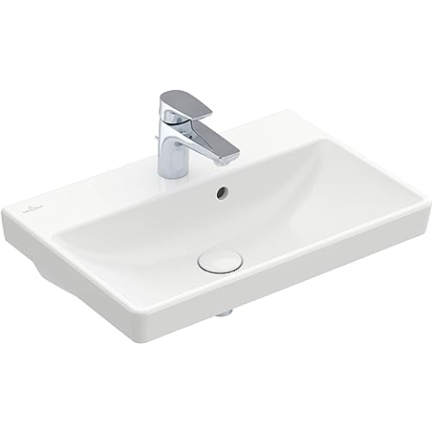 Villeroy & Boch 4A005501 Rechteckiges Waschbecken, rechteckig, Weiß, 550 mm, 370 mm, 13 kg