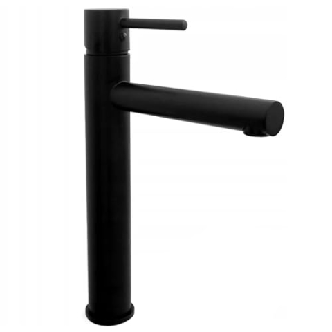 Rea Waschtischarmatur TESS HAUT BLACK Wasserhahn Bad Badarmatur aus Messing Armatur für Waschbecken Badezimmer Mischbatterie Waschbecken Einhebel (Schwarz Matt)