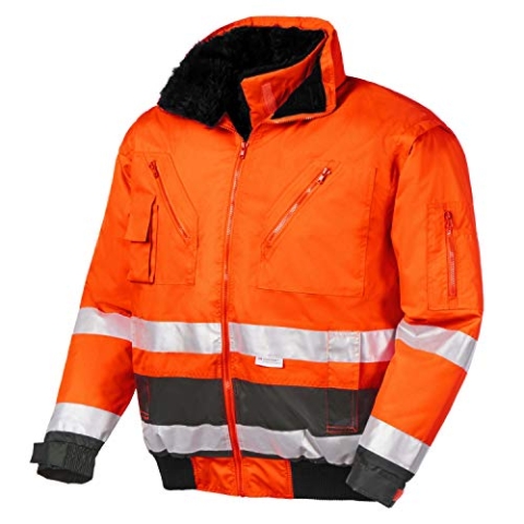 teXXor Warnschutz-Pilotenjacke Vancouver wasserdichte, winddichte Arbeitsjacke, 3XL, orange, 4107