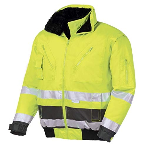 teXXor Warnschutz-Pilotenjacke Vancouver wasserdichte, winddichte Arbeitsjacke, XL, gelb, 4106