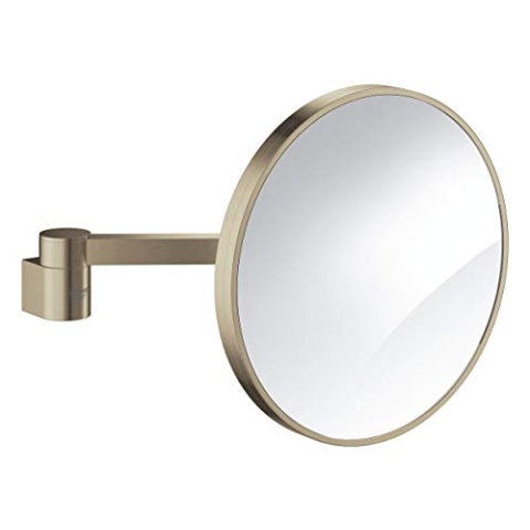 GROHE Selection | Essentials - Kosmetikspiegel | 7-fache Vergrößerung ; verdeckte Befestigung | nickel gebürstet | 41077EN0