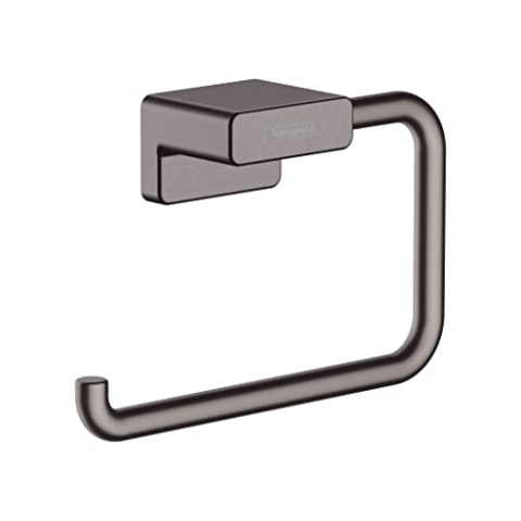 hansgrohe AddStoris - Toilettenpapierhalter, Klopapierhalter für Wandmontage, Klorollenhalter, verdeckte Befestigung, Badezimmer Zubehör, Brushed Black Chrome, 41771340