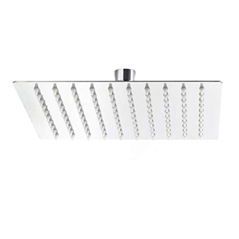 Wiltec Regendusche Duschkopf Quadratisch 40x40cm Edelstahl Kopfbrause Rainshower Brausekopf