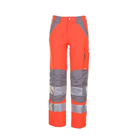 Planam 5610 Plaline Warnschutzhose - Farbe: Orange/Zink - Größe: 48