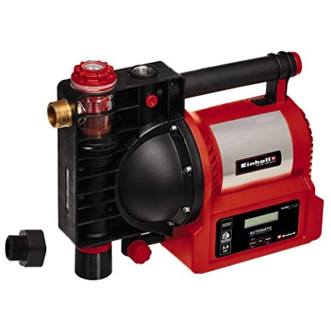 Einhell Hauswasserautomat GE-AW 1246 N FS (1.200 W, Wasserfüllanzeige, 4600 L/h, 5 bar Förderdruck, Schmutz-/Sauganzeige, Trockenlaufsicherung, Brühschutz, Vorfilter mit Rückschlagventil, Flow-Sensor)