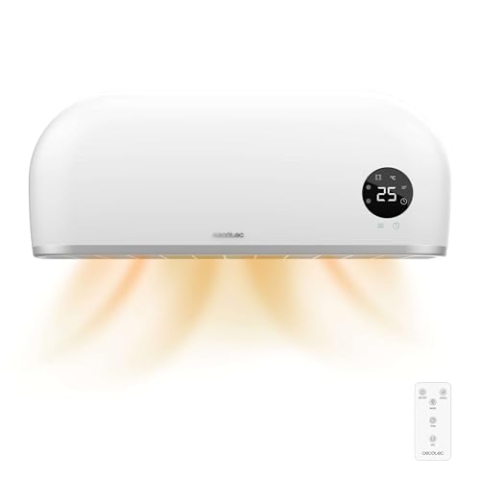 Cecotec Badezimmer-Keramikheizer ReadyWarm 2000 Max Box Ceramic. 2000 W, LCD-Bildschirm, Einstellbarer Thermostat, Fernbedienung, IPX2 Schutz, Timer, Überhitzungsschutz