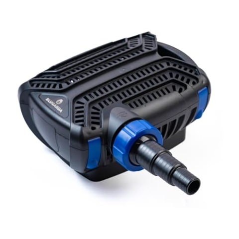 BluFlow 10.000 - Teichpumpe - 10.000 L/h - 80 Watt - Energiesparende Filterpumpe Teich Aussen - Gartenteichpumpen Wasserpumpe Fischteich Springbrunnen Bachlaufpumpe & Wasserfall Pumpe