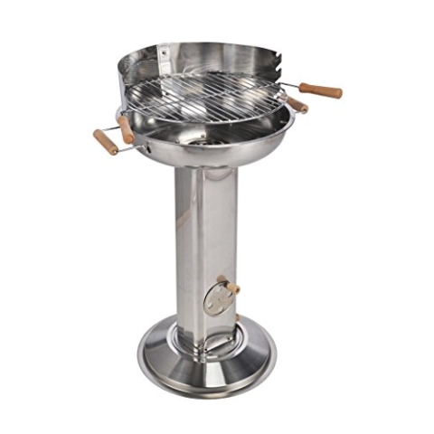 Säulengrill aus Edelstahl / Höhe: 83 cm