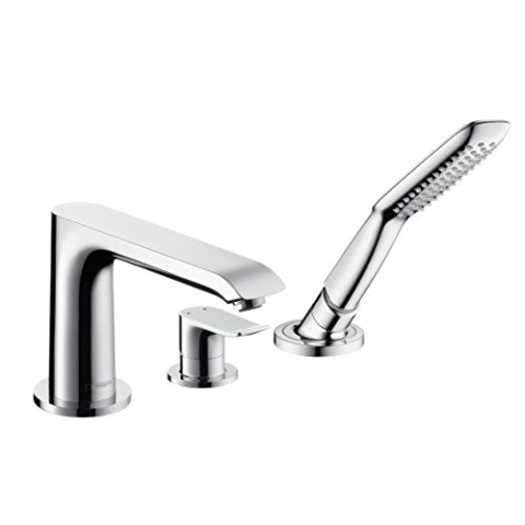 hansgrohe Metris 3-Loch Einhebel-Wannenrandarmatur, Chrom