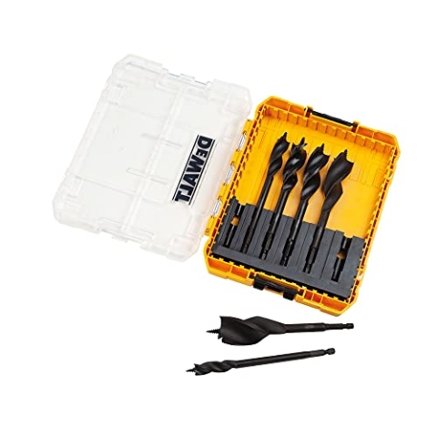 Dewalt Extreme Holzbohrer-Set DT90238 (6-teilig, für schnelle und genaue Bohrlochergebnisse in hart- und Weichholz, Bauholz, MDF und Spanplatte, in eine Medium ToughCase)