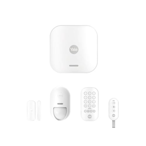 Yale - Smart Alarm Starter Kit - 5 Teile - Aktivieren, Teilaktivieren, Deaktivieren - Steuerung von 4 Sicherheitsbereichen - Echtzeitalarm - Yale Horizon+ Technologie 1km Reichweite - Yale Home App