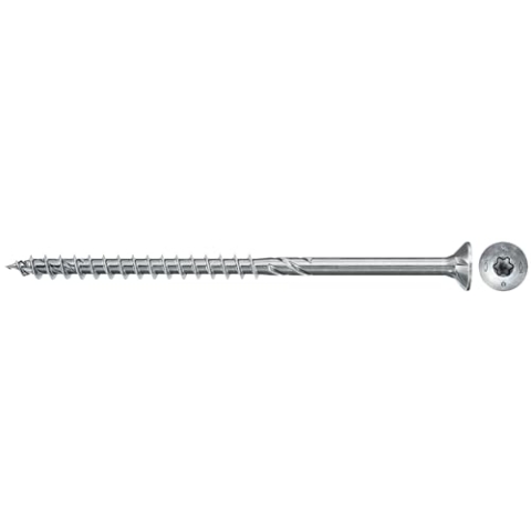 fischer PowerFast II CTP 6,0 x 200, Spanplattenschraube (100 Stk.) mit Teilgewinde, Senkkopfschraube mit Innenstern, Schraube für Holzverarbeitung, reduziert Einschraubwiderstand & Einschraubzeit