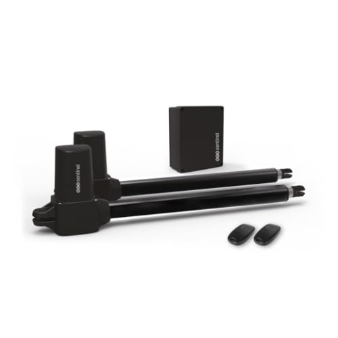 SCS Sentinel, MVE0116, 24V Zylinderantrieb für Drehflügeltore 4M/300kgs, 2 Fernbedienungen 2 Kanäle, Kompatibel mit Holz, Aluminium, Eisen, verstärktem PVC, SimplyOpen 1+