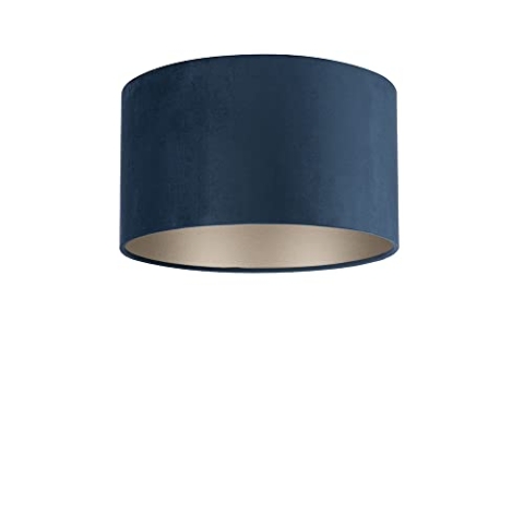 Uniqq Lampenschirm Velours King Blau Ø 35 cm - 20 cm hoch