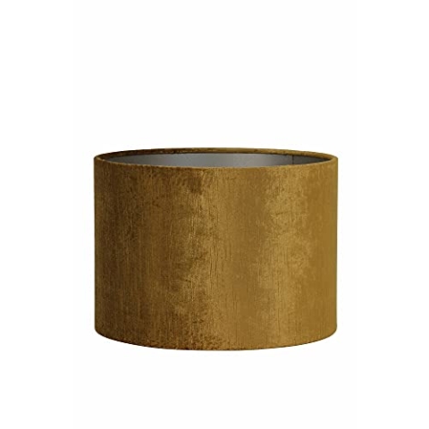 Lampenschirm Gemstone von Light & Living - Ø35, Höhe 30cm, für E27-Fassung - Blickdichtes Gold mit schimmerndes taupe Innenverkleidung - Runder Lampenschirm für Tisch-, Stehlampen und Deckenlampen