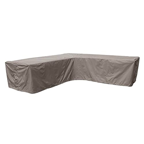 Raffles Covers Loungemöbel Abdeckhaube L-Form 260 x 260 x 90 H: 70 cm | Atmungsaktiv | Wasserdicht | UV - beständig | Doppelt genähte, PU-versiegelte Naht | Elastischer Kordelzug |