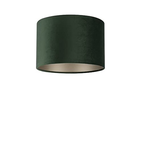 Uniqq Lampenschirm Velours dunkelgrün Ø 40 cm - 30 cm hoch, UL182