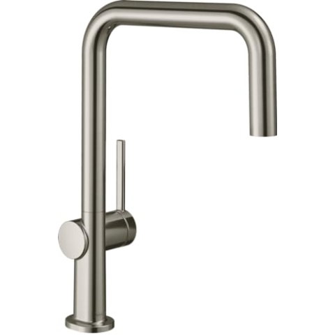 hansgrohe Küchenarmatur Talis M54 (Wasserhahn Küche, 360° schwenkbar, hoher Komfort-U-Auslauf 220mm, Standardanschlüsse) Edelstahl Finish