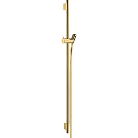 hansgrohe Duschstange Unica' S Puro 0,90m mit Brauseschlauch 1,60m, Polished Gold Optic