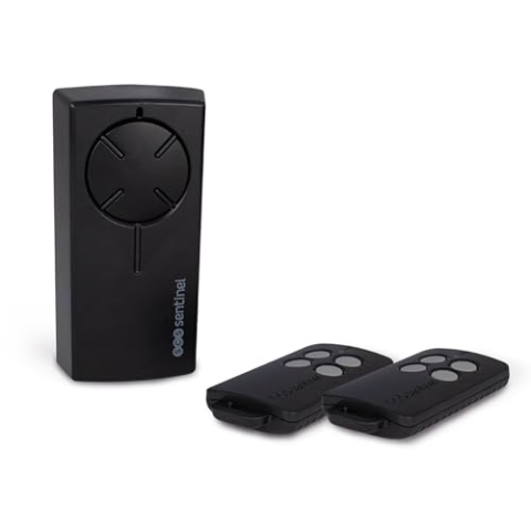 SCS Sentinel, AAM0220, Universal Radiogate Receiver Kit 2 Fernbedienungen, Kompatibel mit Toren und Garagen, Einfache Installation, Grau