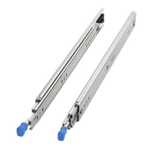 1 Paar SOTECH Schwerlastauszüge KV2-100-H53-L800-LC 800 mm mit Lock-in/out Einrastfunktion mit blauem Hebel Schwerlast-Vollauszug belastbar bis 100 Kg