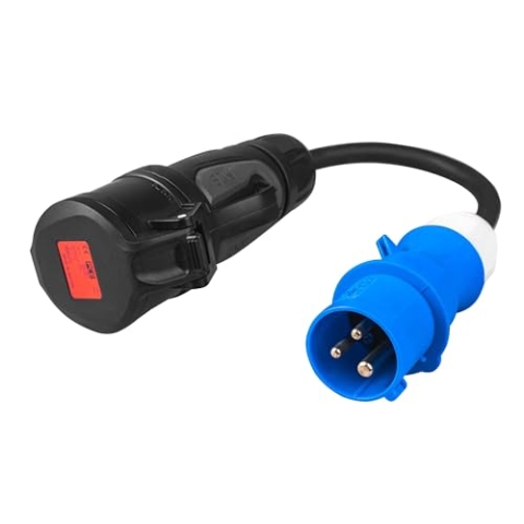 Green Cell Adapter von Rot 16A 400V CEE Kupplung 5-Polig Steckdose auf Blau 16A 230V CEE 3P Stecker IP44 3x2.5 mm2