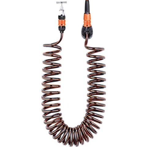Claber 9034 10m PVC Negro, Naranja - Manguera de jardín (10 m, Negro, Naranja, Sólo mangueras, PVC, 100 mm, 100 mm)