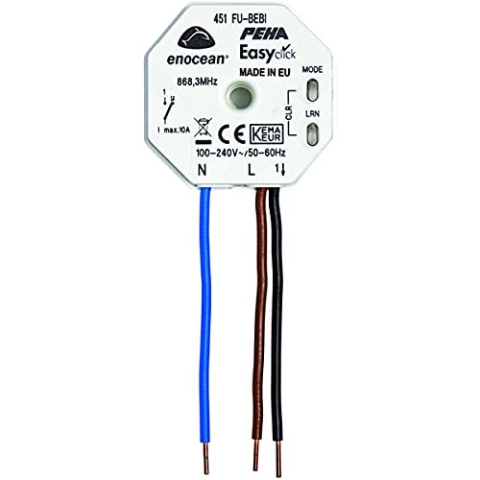 peha Honeywell D 451 FU-B EBI Easyclick EnOcean Baldachin Funkempfänger Bidirektional, 1 Kanal für Smarthome Anwendungen