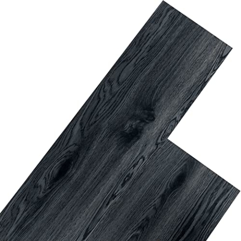 STILISTA Vinyl Laminat Dielen, 15 Dekors wählbar, 5,07 m² oder 20 m², rutschfest, wasserfest, schwer entflammbar - 20 m² Eichenkrone schwarz